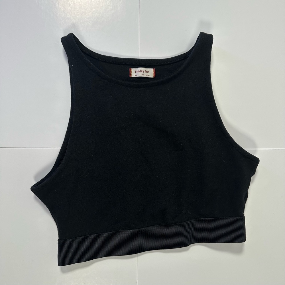 Sunday Best‎ Black Cropped Tank XXS